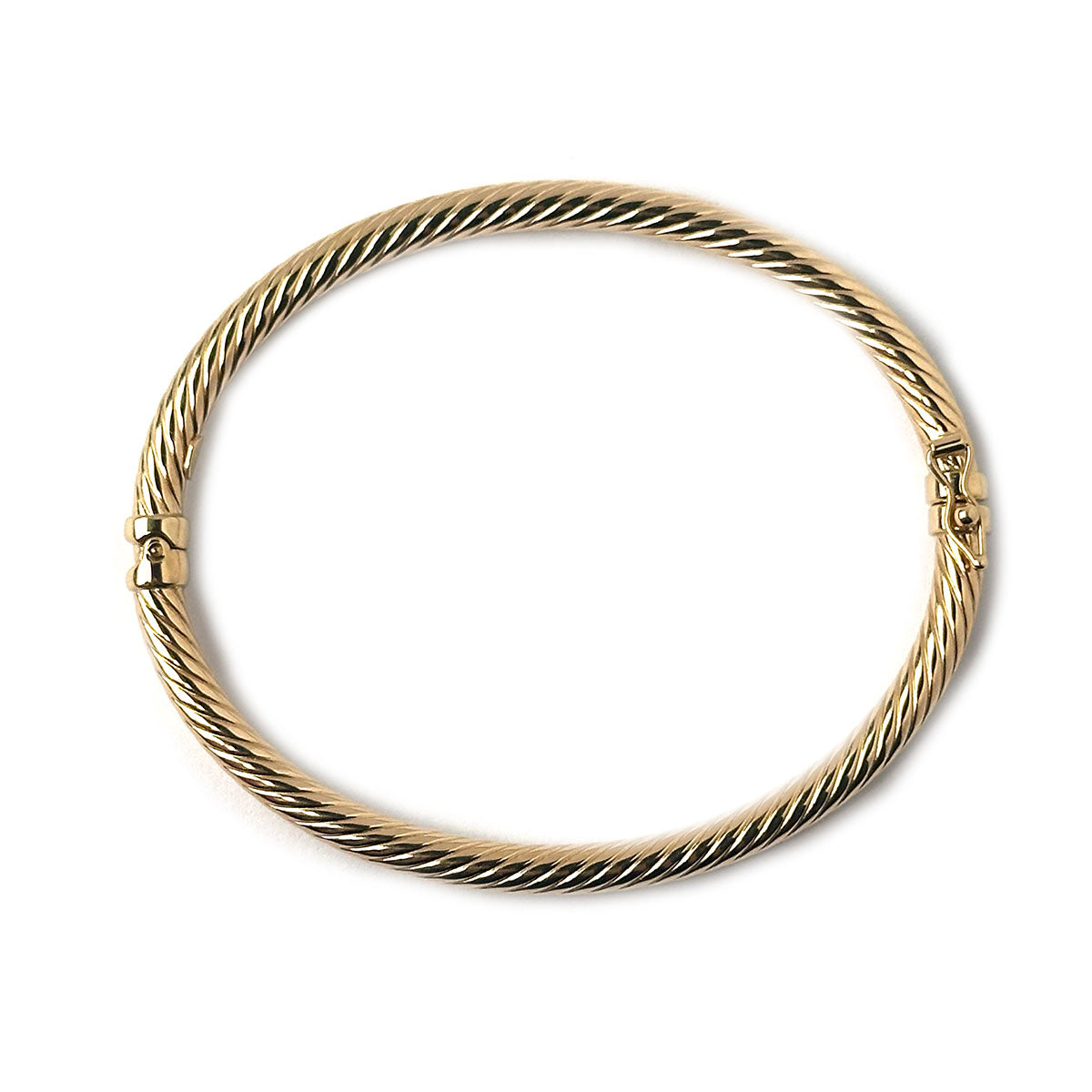 Pulsera caña entorchada en oro amarillo 14K