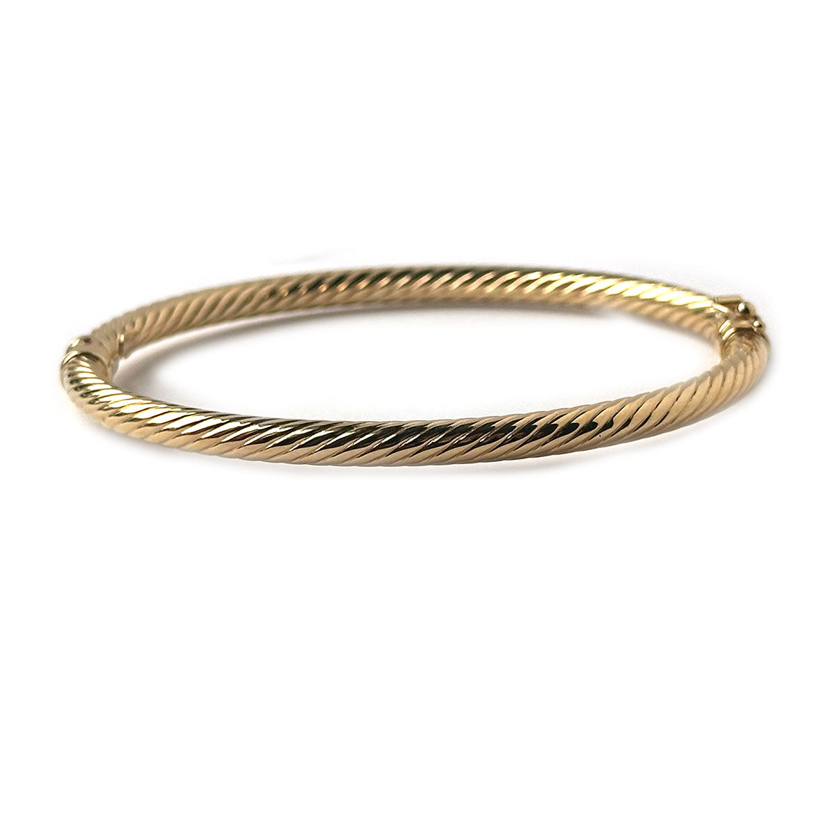 Pulsera caña entorchada en oro amarillo 14K