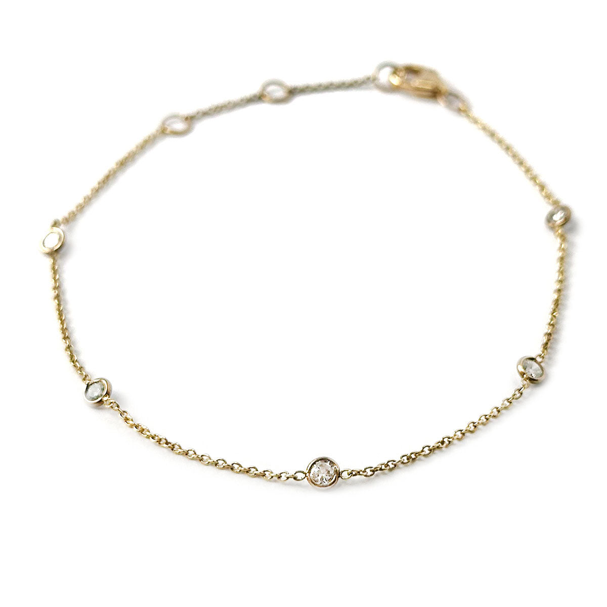 Pulsera diamond by the yard en oro amarillo 14k con 0.35ctw diamantes