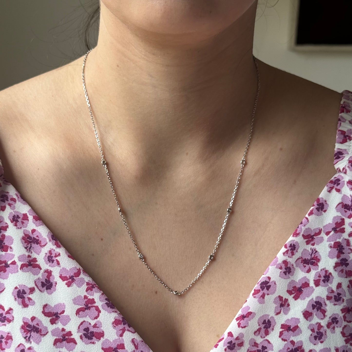 Collar en plata diamonds by the yard con diamantes de laboratorio 0.25ctw