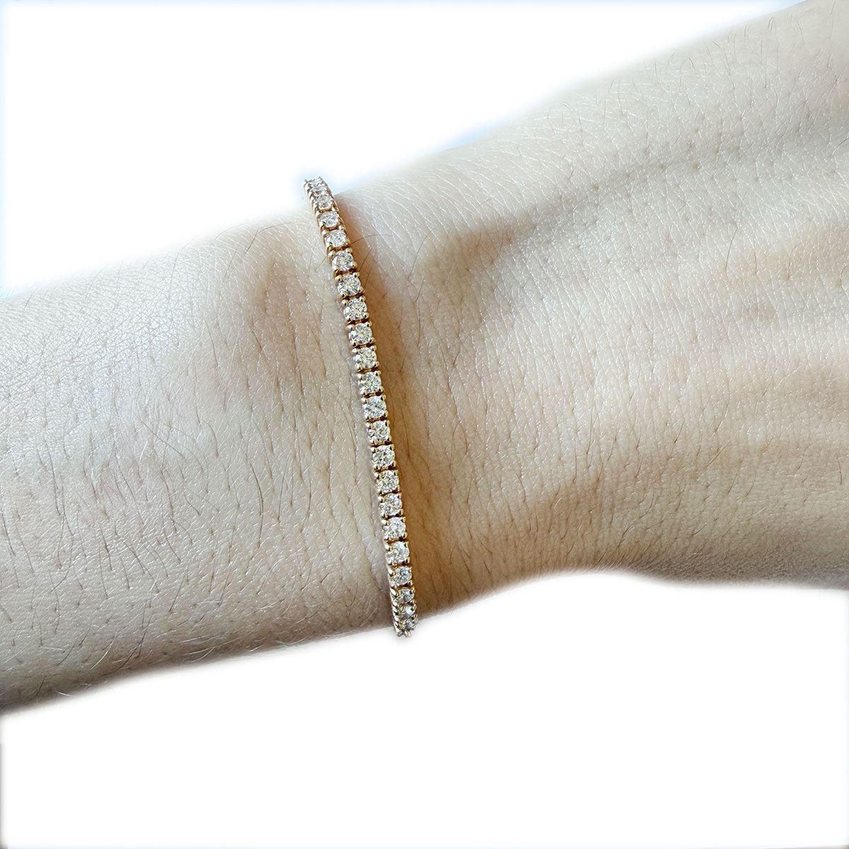 Pulsera de oro amarillo 14k paperclip con diamantes 0.75ctw