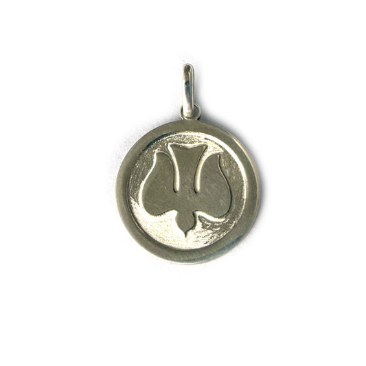 Medalla Espiritu Santo relieve grande en plata