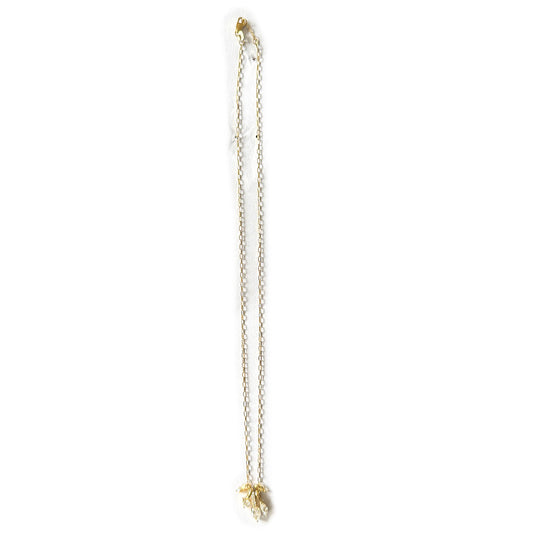 Collar en oro amarillo 10K con varios dijes colgantes de diamantes de laboratorio 1ctw