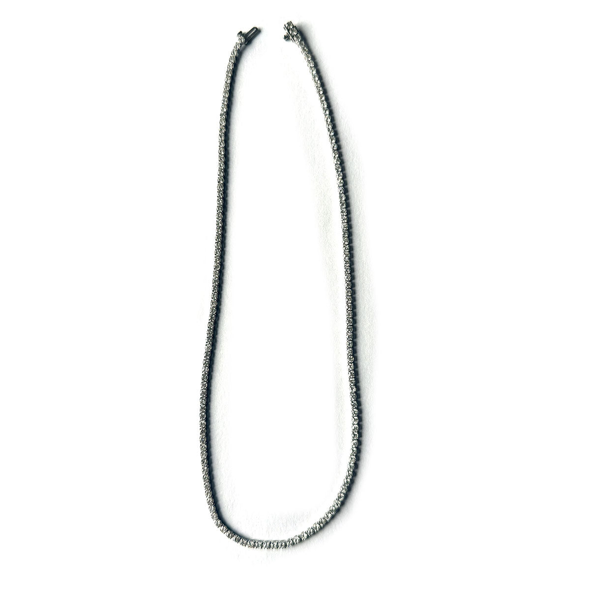 Collar Tenis en oro blanco 14K con diamantes de laboratorio 10ctw