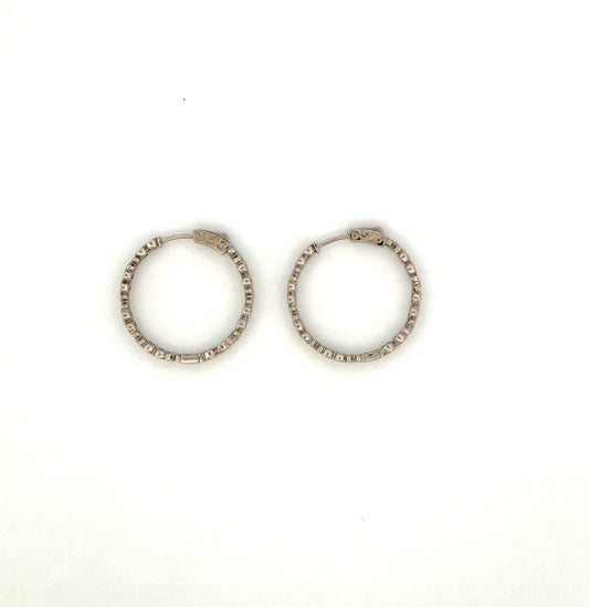 Argollas de plata XOXO con circonitas