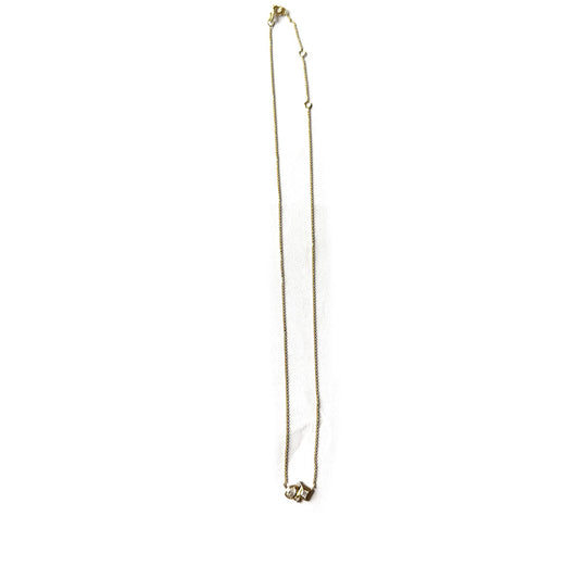 Collar en oro amarillo 10K con dije de diamantes de laboratorio en varias formas 0.33ctw
