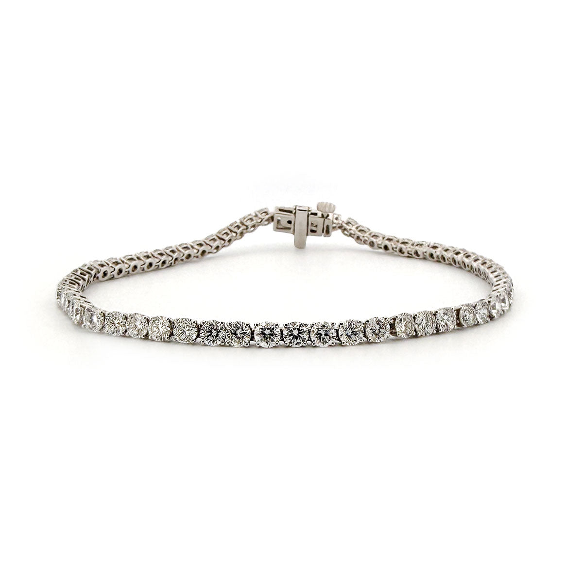 Pulsera tenis en oro blanco 14k con diamantes de laboratorio 5ctw