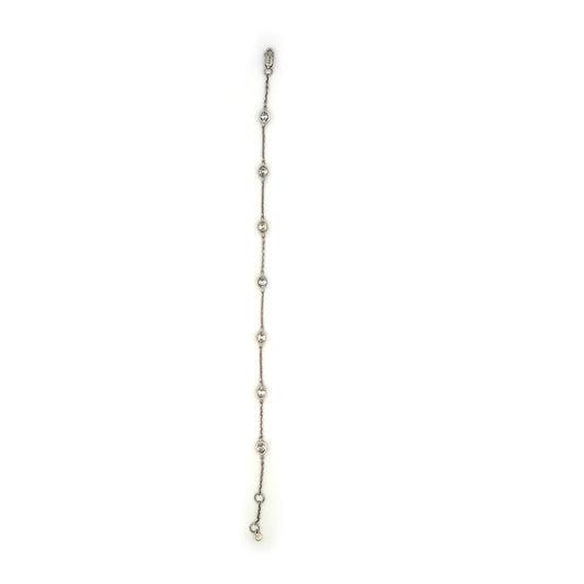 Pulsera de plata con diamantes ovalados de laboratorio 0.50ctw