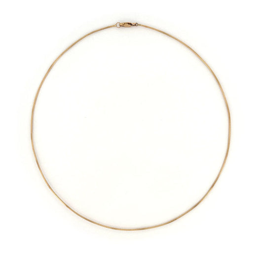 Collar rígido llano en oro amarillo 14K