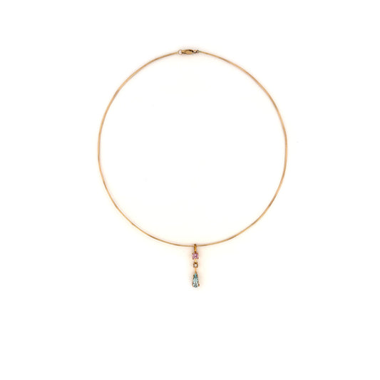 Collar rígido llano en oro amarillo 14K