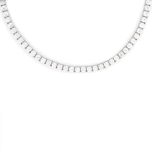 Collar tenis de plata con diamantes de laboratorio 10ctw