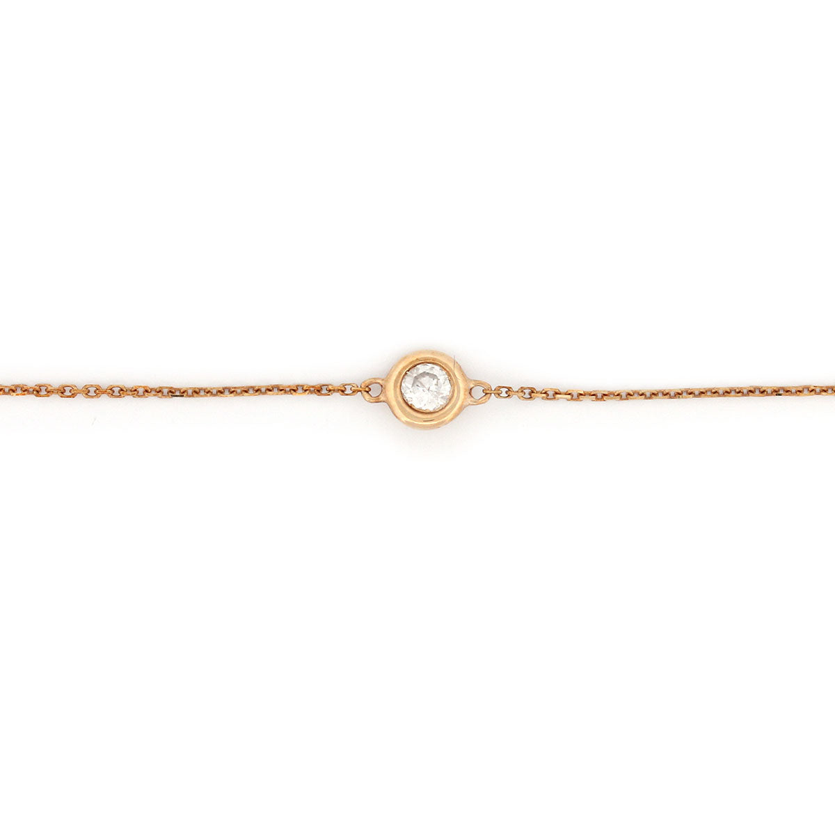 Pulsera en oro amarillo 14K con diamante biselado 0.09ct