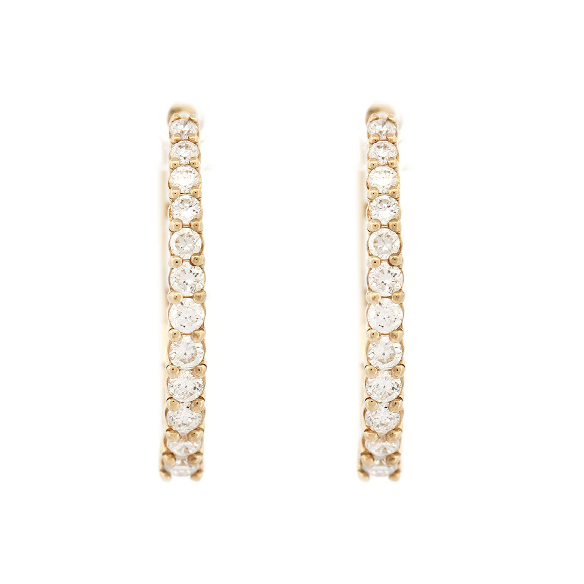 Argollas en oro amarillo 10K con diamantes de laboratorio 0.41ctw