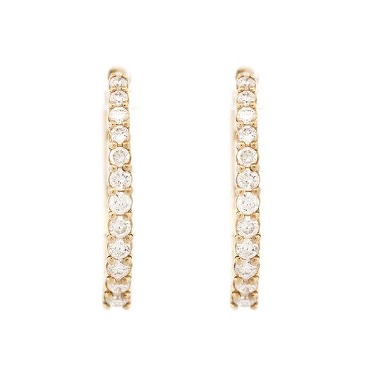Argollas en oro amarillo 10K con diamantes de laboratorio 0.41ctw