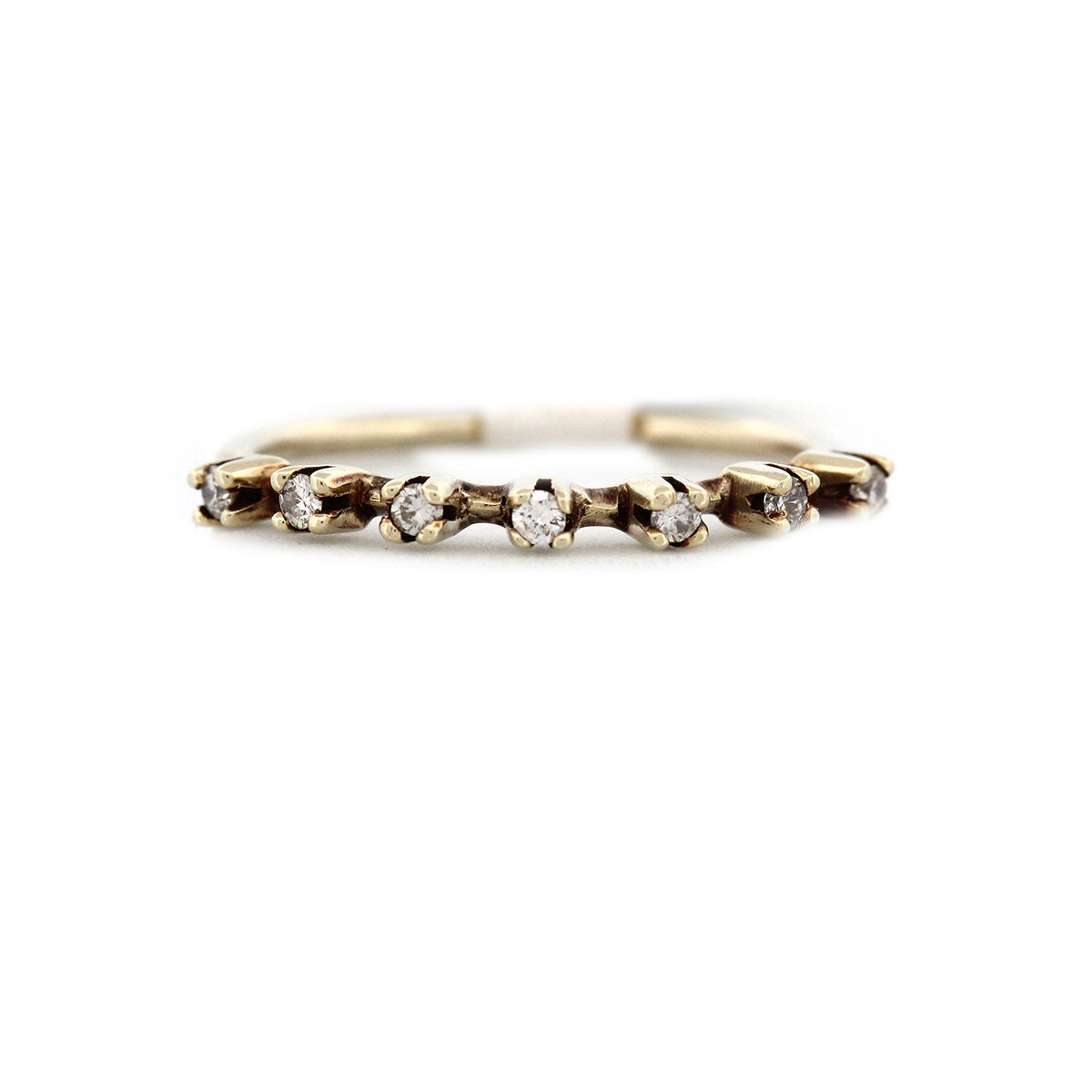 Anillo oro amarillo 14KY con diamantes