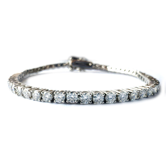Pulsera tenis de moissanitas 5.5ctw en plata