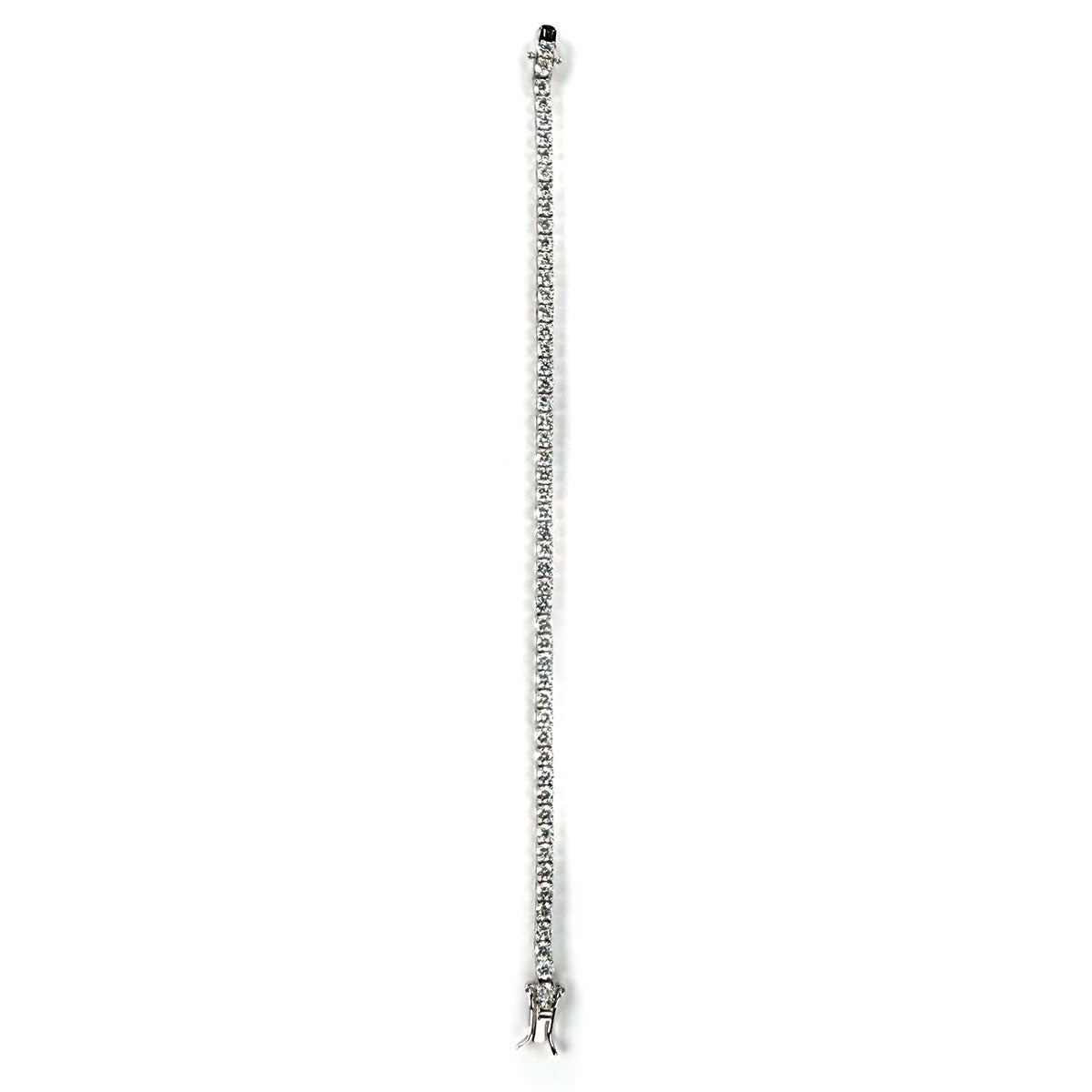Pulsera tenis de plata con moissanitas 5.5ctw