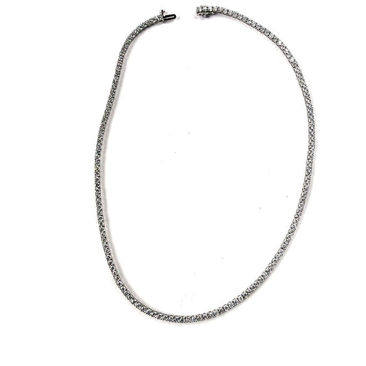 Collar tenis de plata con diamantes de laboratorio 10ctw