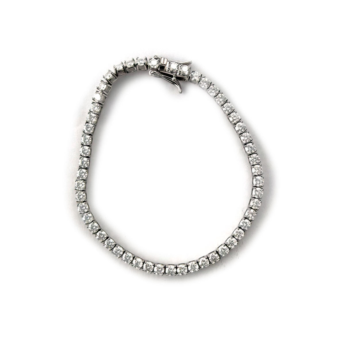 Pulsera tenis de plata con moissanitas 5.5ctw