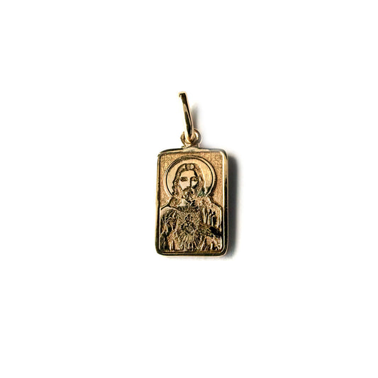 Dije escapulario en oro amarillo de 14k