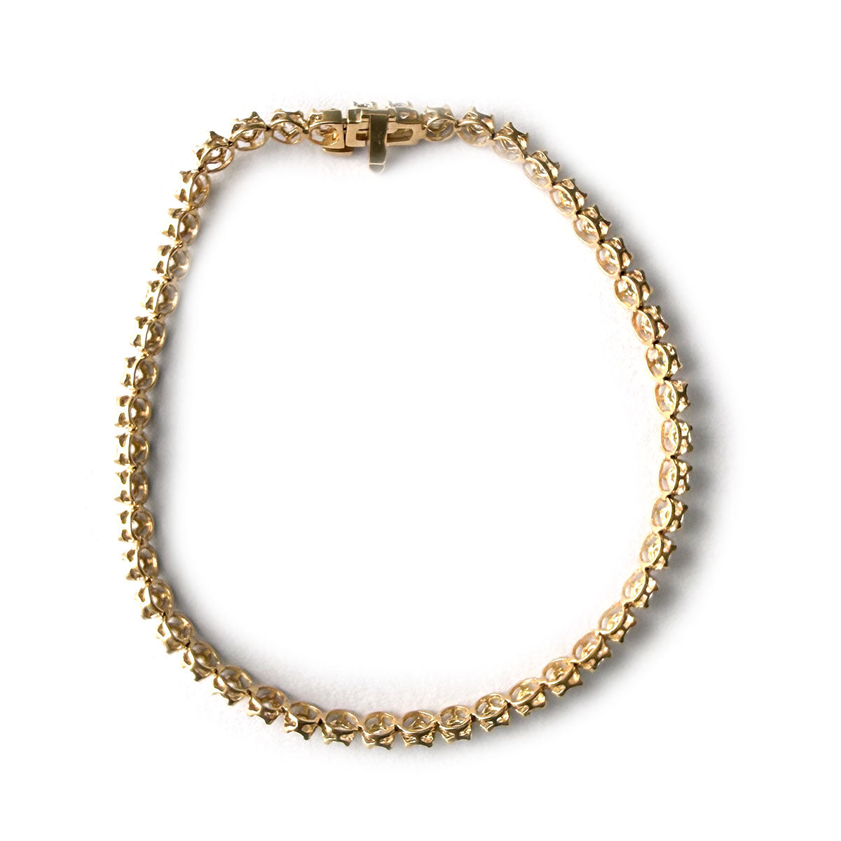 Pulsera tenis en oro amarillo de 14K con diamantes de laboratorio 2.30ctw
