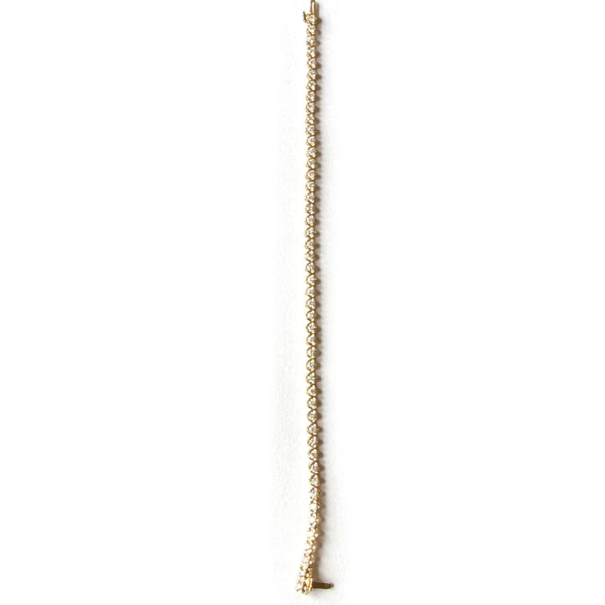 Pulsera tenis en oro amarillo de 14K con diamantes de laboratorio 2.30ctw