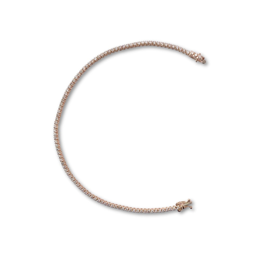 Pulsera tennis en oro amarillo 14k con 1ctw de diamantes