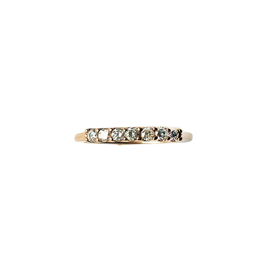 Medio cintillo de diamantes 0.20ctw en oro amarillo 14k