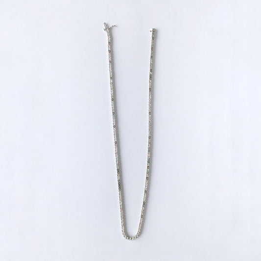 Collar tipo “tennis” de plata con diamantes de 0.49 ctw